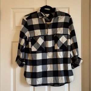 J Crew zip up flannel